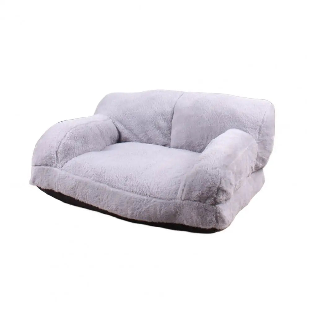 Mystery Paw Plush Pet Bed - Cozy Couch for Cats & Dogs
