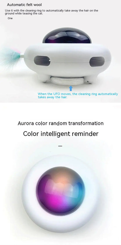 Mystery Paw UFO Cat Teaser - Interactive Feather Toy