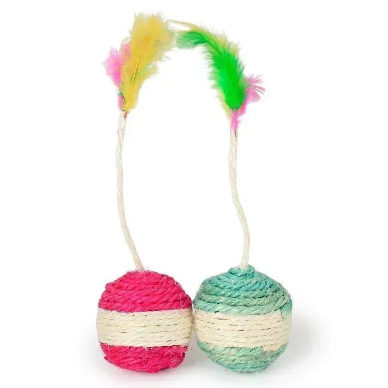 Mystery Paw Interactive Sisal Scratching Ball for Cats
