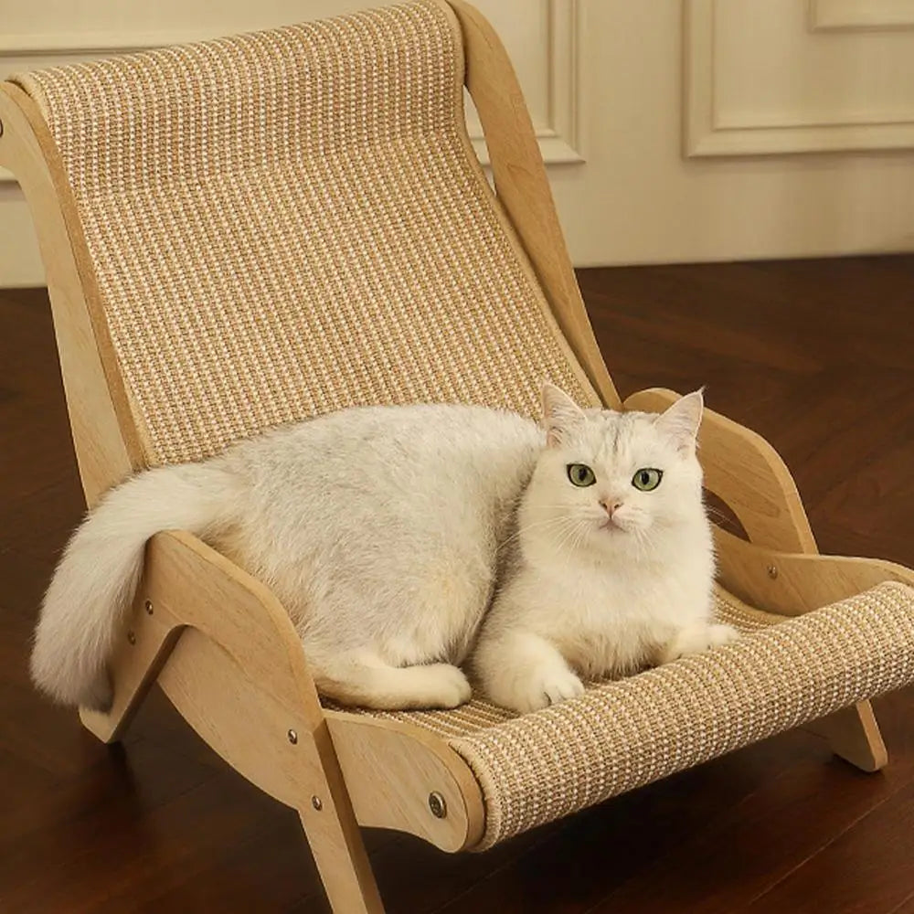 Mystery Paw Wooden Cat Scratcher Lounge Chair