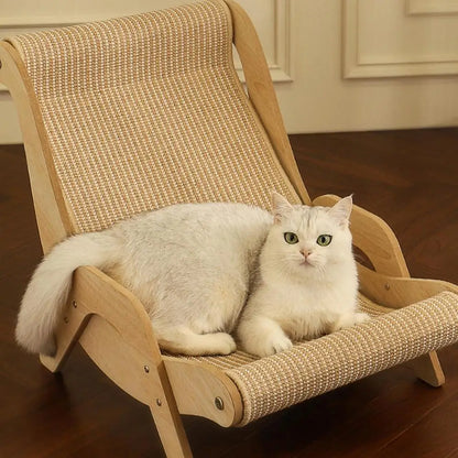 Mystery Paw Wooden Cat Scratcher Lounge Chair