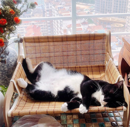 Mystery Paw Summer Cooling Rattan Cat Bed & Scratcher Lounge