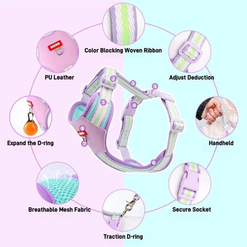 Mystery Paw No-Pull Adjustable Dog Harness - Reflective & Comfortable for All Breeds