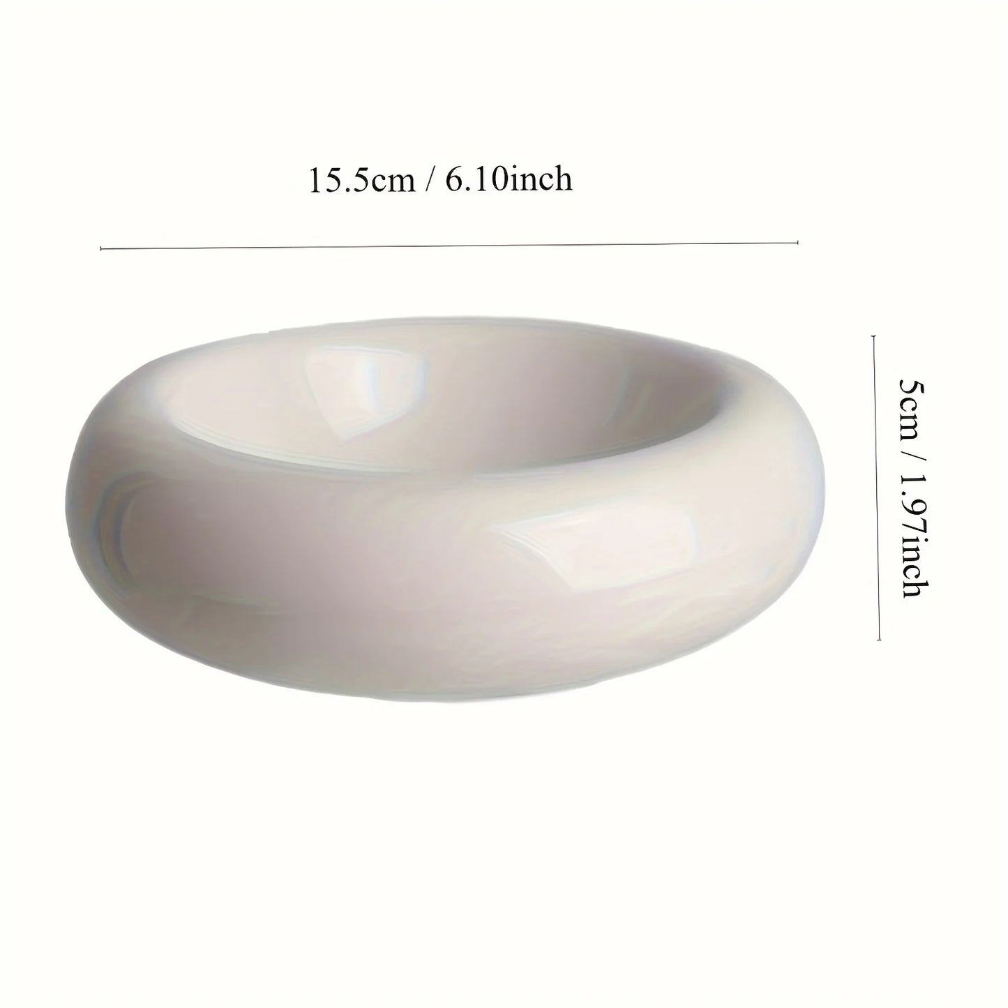 Mystery Paw Ceramic Donut Cat Bowl - Anti-Slip & Stylish