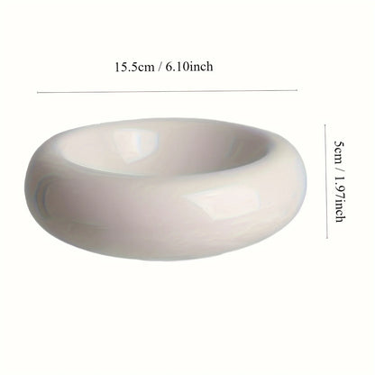 Mystery Paw Ceramic Donut Cat Bowl - Anti-Slip & Stylish