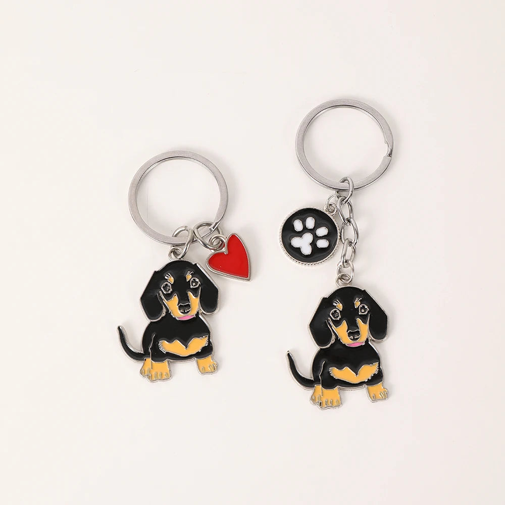 Charming Dachshund & Bulldog Dog Keychains - Perfect Pet Lover Gifts
