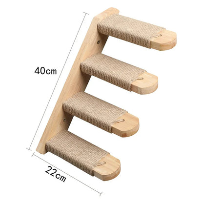 Mystery Paw Wall-Mounted Cat Playground: Climb, Scratch, Lounge!