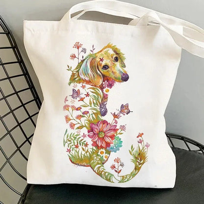 Dachshund Delight Eco-Friendly Canvas Tote Bag for Pet Lovers