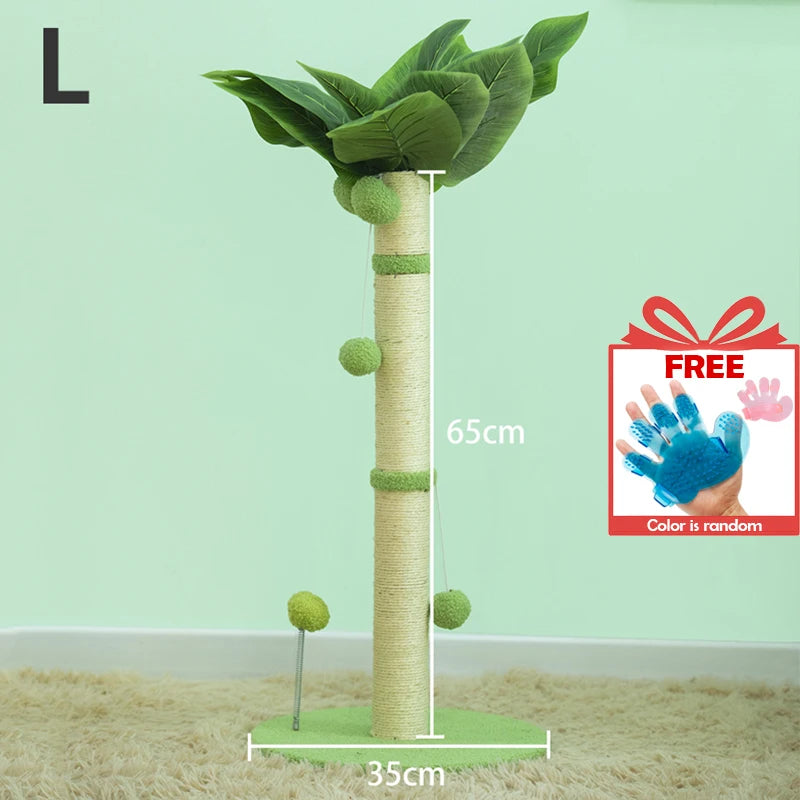 Mystery Paw Cat Scratching Tree with Sisal Rope & Interactive Toys - 65cm