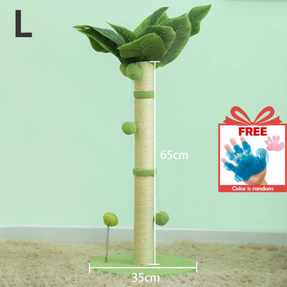 Mystery Paw Cat Scratching Tree with Sisal Rope & Interactive Toys - 65cm