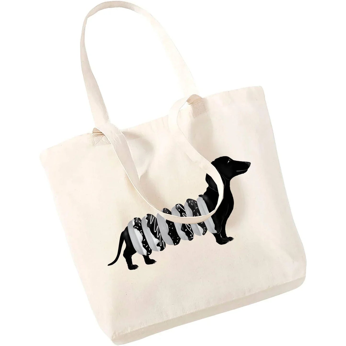 Cute Dachshund Canvas Tote Bag - Perfect for Dog Lovers!