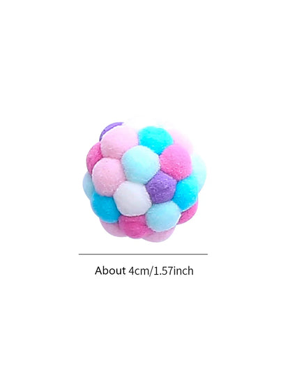 Mystery Paw Colorful Handmade Bell Ball - Interactive Cat Toy
