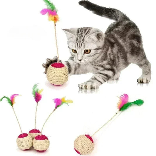 Mystery Paw Interactive Sisal Scratching Ball for Cats