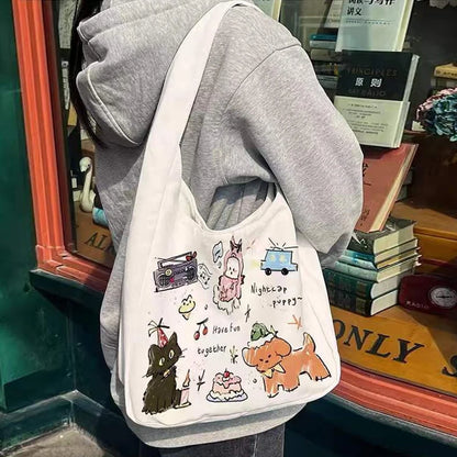 Mystery Paw Fresh Green Puppy Shoulder Bag - Stylish and Spacious Tote