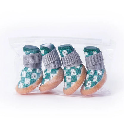 Paw-some Summer Dog Shoes: Breathable Anti-Slip Booties