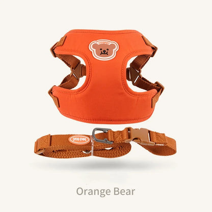 Kawaii Bear Harness & Leash Set for Cats & Small Dogs