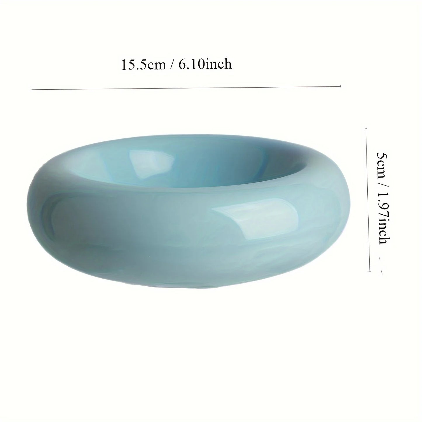 Mystery Paw Ceramic Donut Cat Bowl - Anti-Slip & Stylish