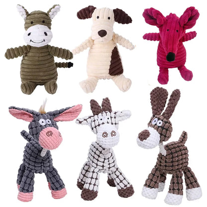 Mystery Paw Animal Squeaky Plush Toys for Dogs - Interactive & Durable Fun