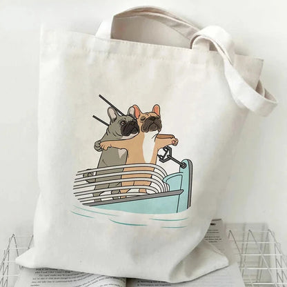 French Bulldog Fashion Canvas Tote - Cute & Versatile