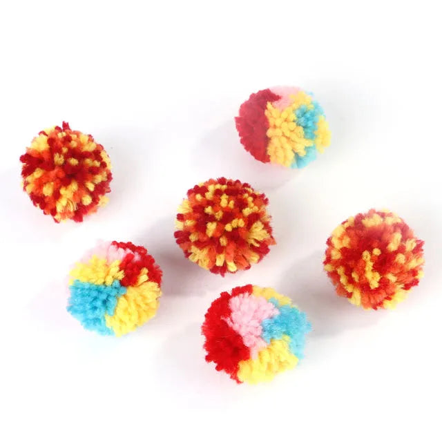 Mystery Paw Interactive Woolen Cat Plush Balls - Fun Indoor Play for Kittens