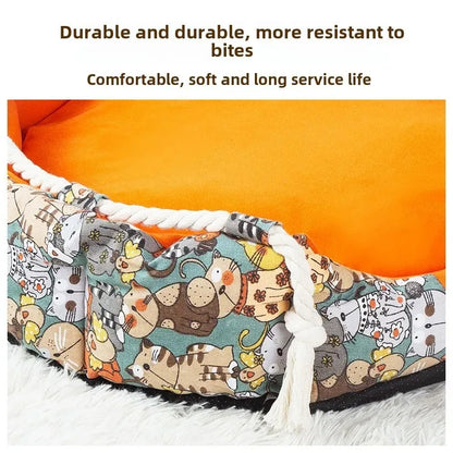 Mystery Paw's Cozy Kitten & Puppy Bed - Breathable Comfort