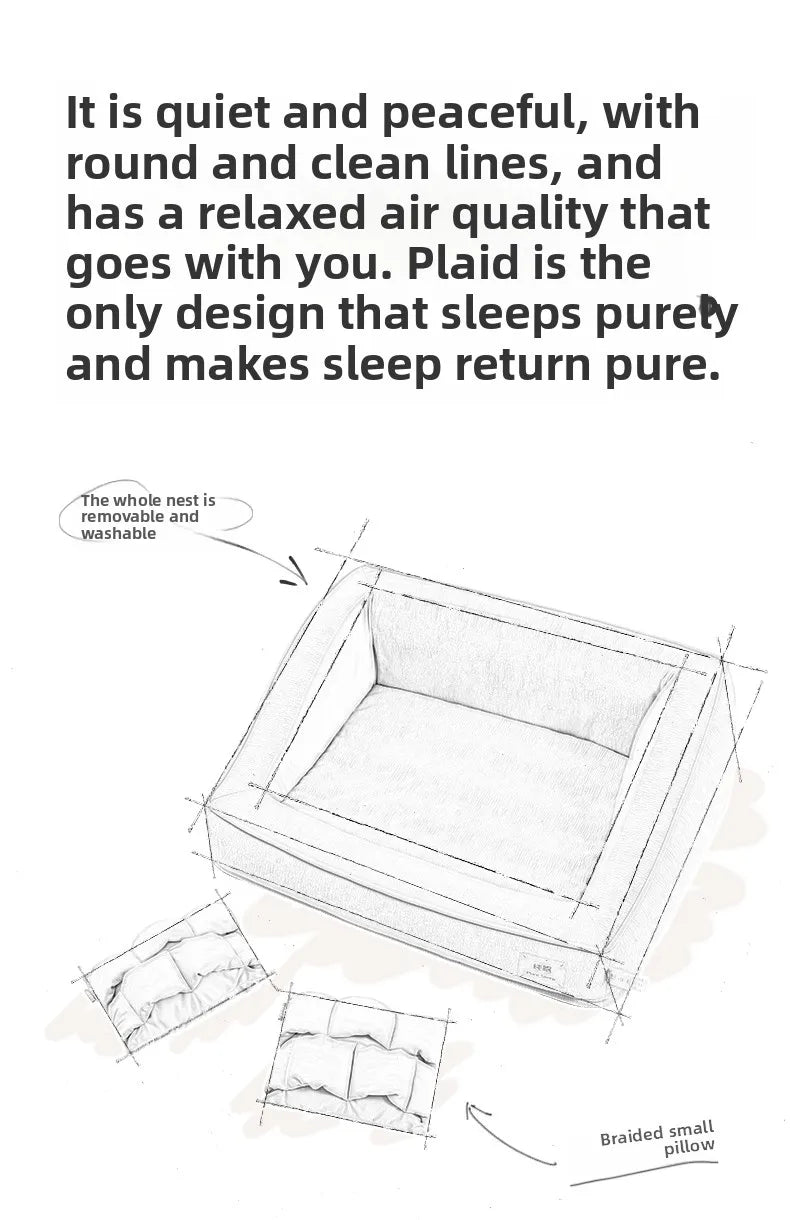 Premium All-Season Pet House: Soft Washable Bed for Small to Medium Dogs & Cats