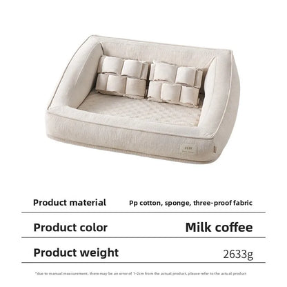 Premium All-Season Pet House: Soft Washable Bed for Small to Medium Dogs & Cats