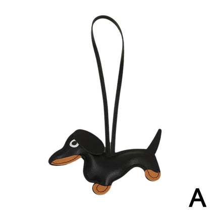 Dachshund Delight Leather Keychain - Cute & Fashionable Accessory