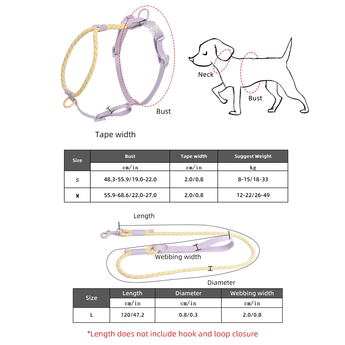 Kawaii Summer Cooling No-Pull Dog Harness & Leash Set - Stylish Comfort for Medium & Large Breeds