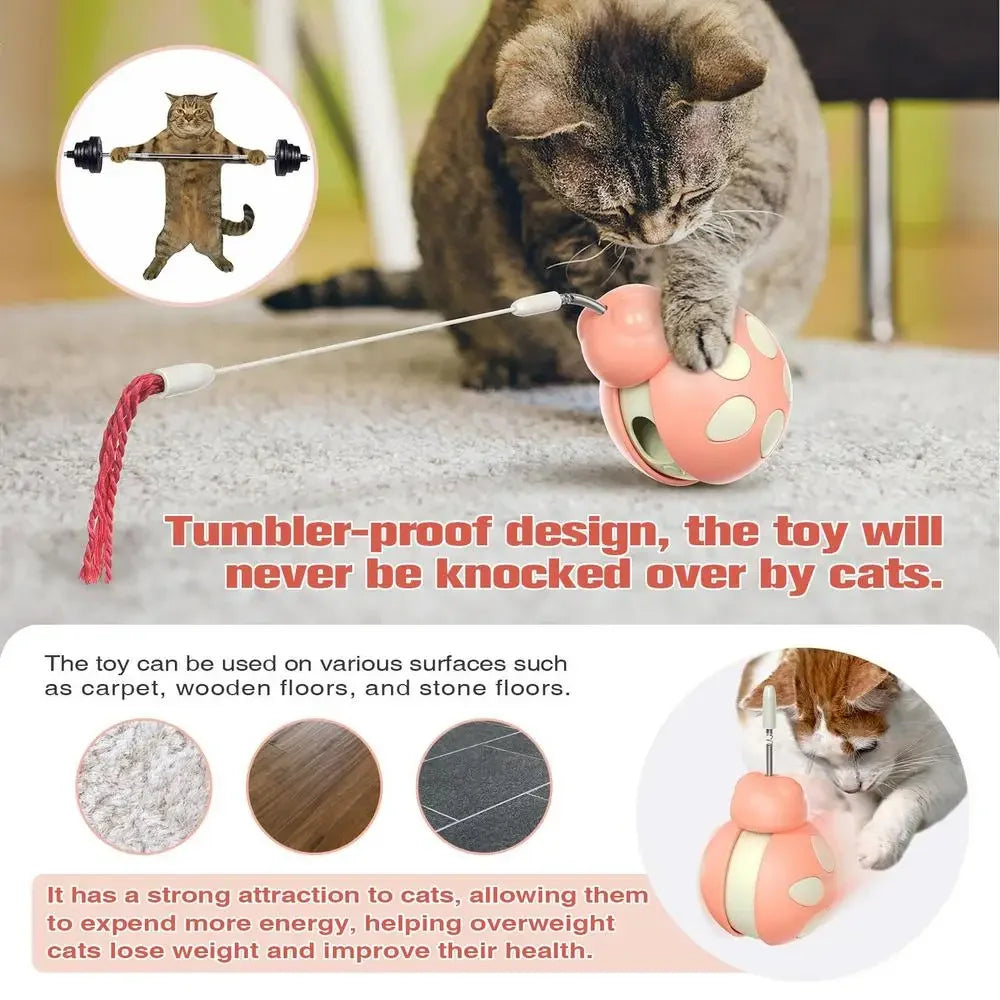 Mystery Paw Interactive Wobble Ball Cat Toy with Treat Dispenser