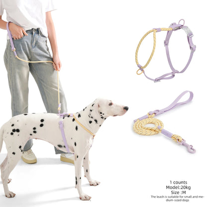 Kawaii Summer Cooling No-Pull Dog Harness & Leash Set - Stylish Comfort for Medium & Large Breeds