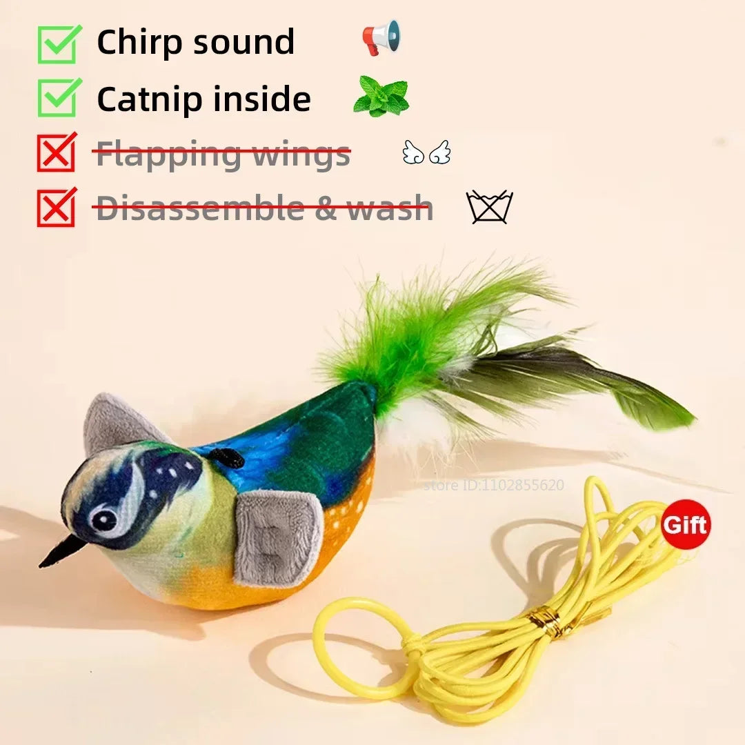 Mystery Paw Bird Chirping Toy for Cats & Dogs - Interactive Fun with Catnip