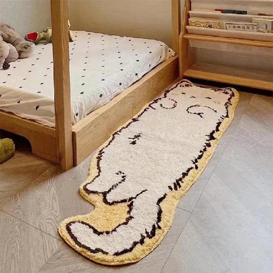 Mystery Paw Cartoon Cat-Shaped Bed Rug