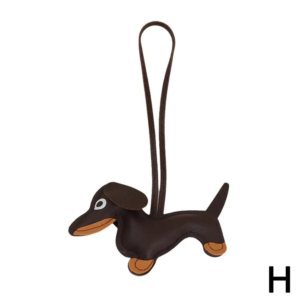 Dachshund Delight Leather Keychain - Cute & Fashionable Accessory