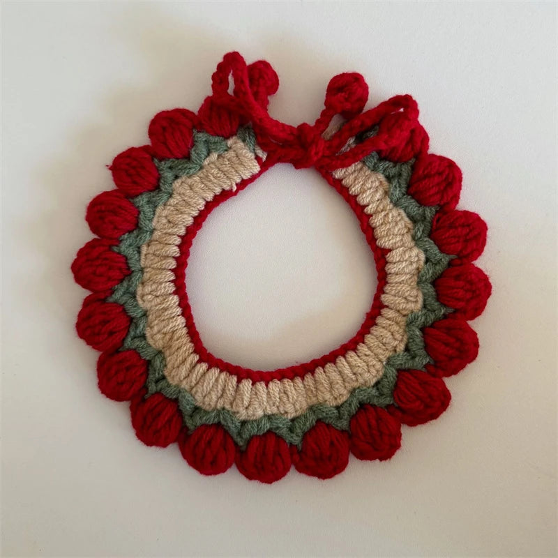 Cozy Wool Pet Necklaces & Collars for Cats and Small Dogs