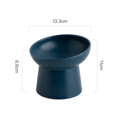 Nordic Style Elevated Ceramic Pet Bowls for Cats & Dogs