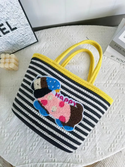 Trendy Large Capacity Cotton Rope Dog Shoulder Bag