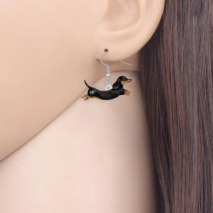 Playful Dachshund Dog Earrings - Perfect for Pet Lovers!