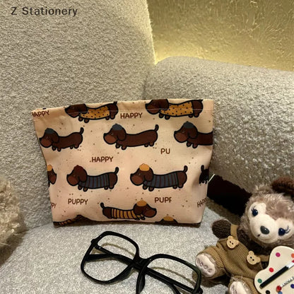 Adorable Dachshund Dog Coin Purse / Makeup Bag - Perfect for Pet Lovers!