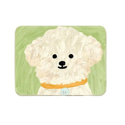Mystery Paw Cartoon Dog Keyboard Mat - Fun Anti-Slip Desk Accessory