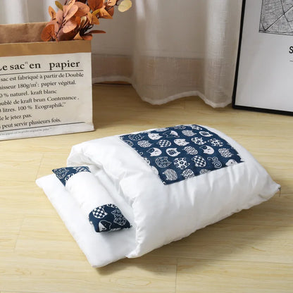 Kawaii Removable Washable Cat Bed House - Cozy Cave for Cats & Small Dogs