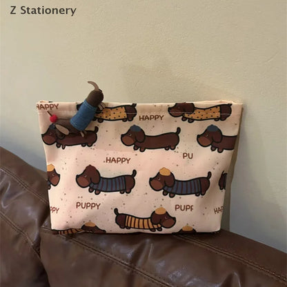 Adorable Dachshund Dog Coin Purse / Makeup Bag - Perfect for Pet Lovers!