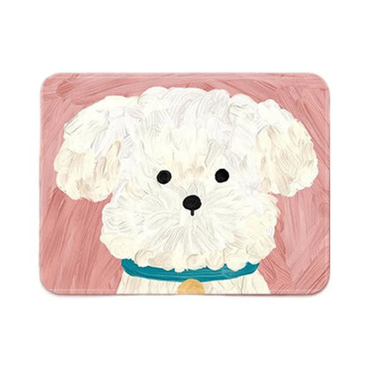 Mystery Paw Cartoon Dog Keyboard Mat - Fun Anti-Slip Desk Accessory
