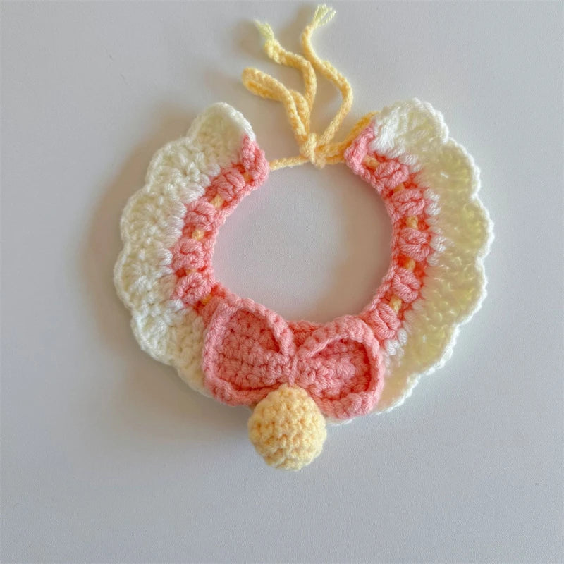 Cozy Wool Pet Necklaces & Collars for Cats and Small Dogs