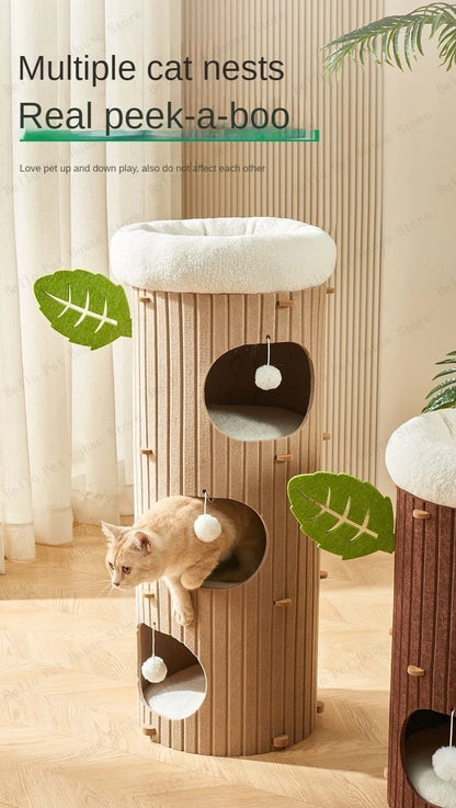 Mystery Paw Multi-layer Felt Cat Tree House & Scratcher