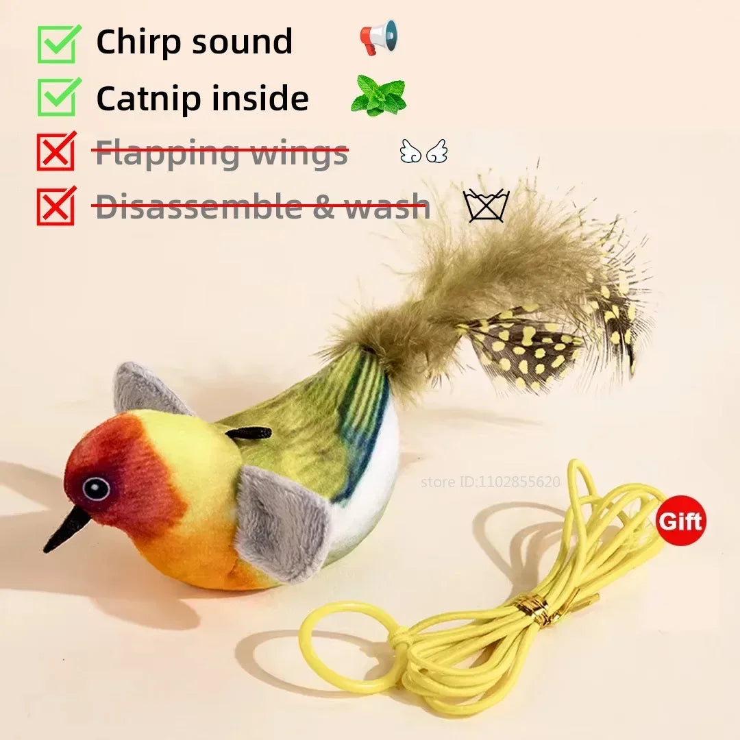 Mystery Paw Bird Chirping Toy for Cats & Dogs - Interactive Fun with Catnip