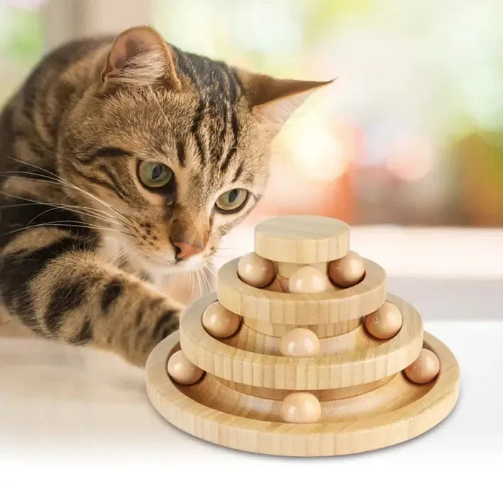 Mystery Paw Cat Rotary Play Ball - Interactive Fun for Felines!