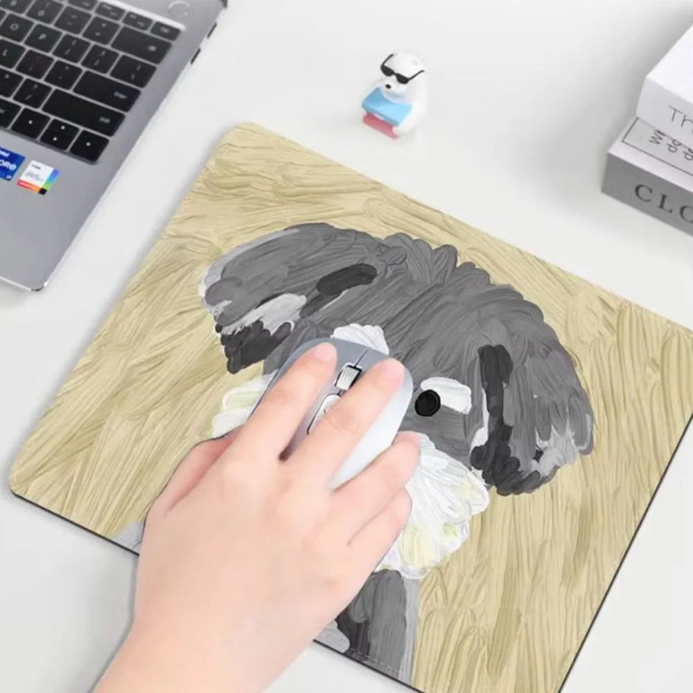 Mystery Paw Cartoon Dog Keyboard Mat - Fun Anti-Slip Desk Accessory