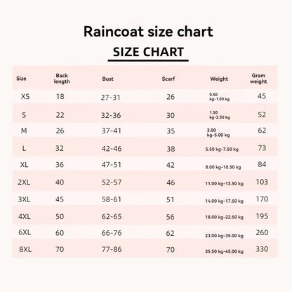 Mystery Paw Transparent Dog Raincoat - Stylish & Waterproof