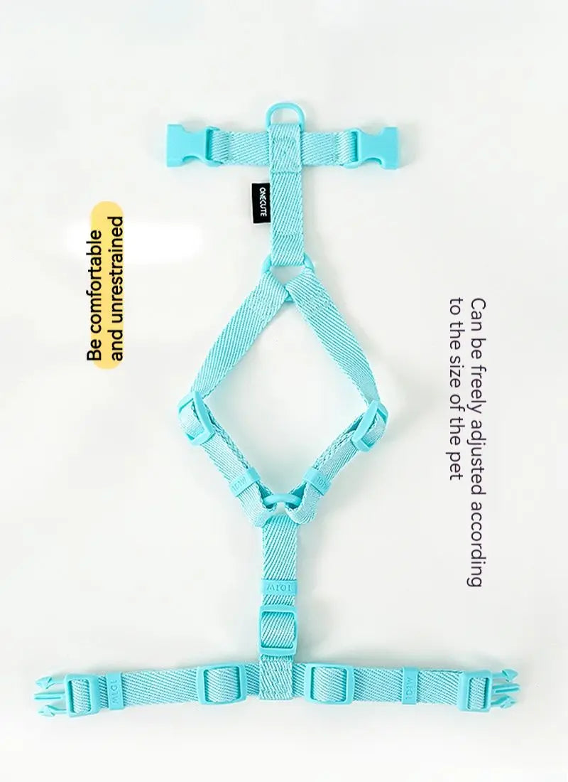 Mystery Paw Reflective H Shape Harness & Leash Set for Puppies & Cats